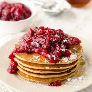 pancakes, food