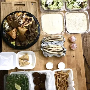 Our huge beautiful meal.