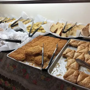 a variety of baked goods