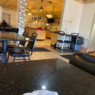 a table and chairs