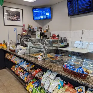 a view of the counter area