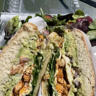 Pesto chicken sandwich