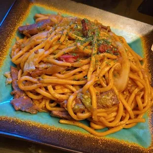 Beef Udon chow mein