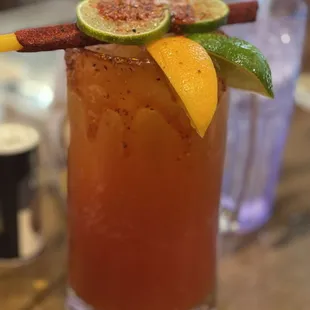 Michelada with Modelo beer