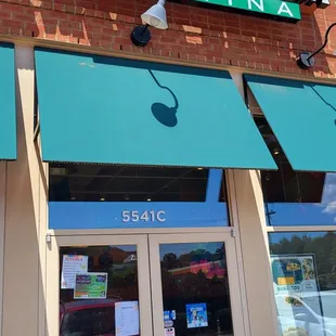 the front of the restaurant