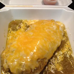Chile Verde Wet Burrito