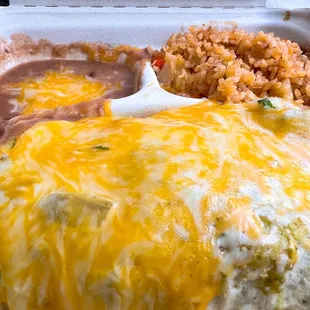 Chili Verde Wet Burrito plate