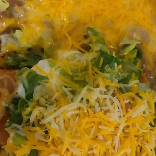 Flautas plate with pork.