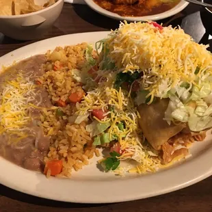 Pork Chimichanga Plate