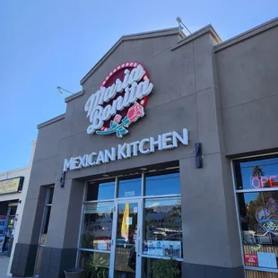 Entrance of restaurant