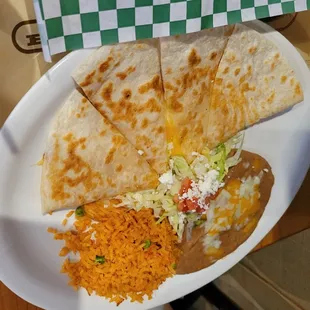 Kids cheese quasadilla