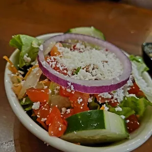 Salad that came with the shrimp dish