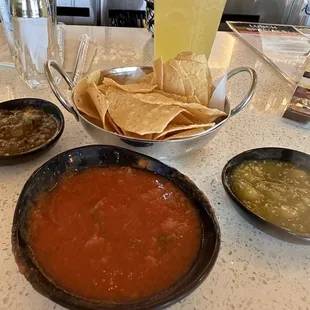 House Margarita and Chips and Salsa