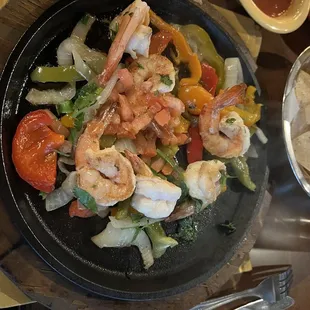 Shrimps fajitas