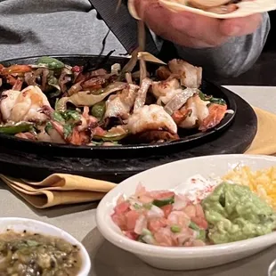 Shrimp fajitas