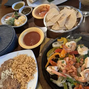 Shrimp fajitas