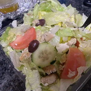 The worst Greek Salad with Chicken