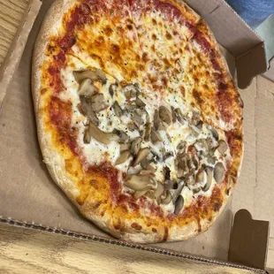 12 inch mushroom that is one of 2 for $17.99. Great before game dinner option for 2