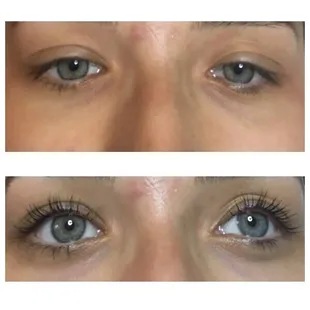 Lashlift before and after..last's 6-8 weeks~Maria Estelle