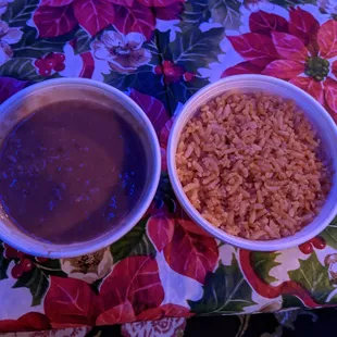 Side of Beans &amp; Rice for $1.50 each.