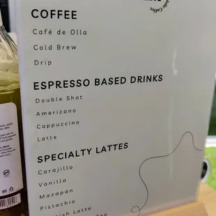 Menu as of 04.27.2024