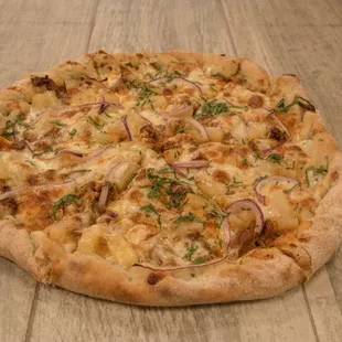 Just one of their custom pizzas