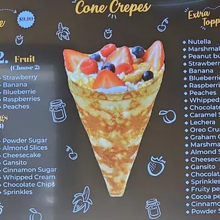 Crepe Menu