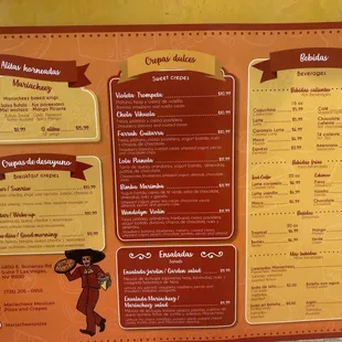 menu, sushi and sashimi