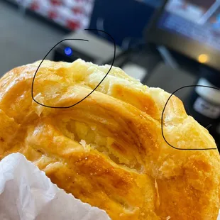 a close up of a pastry