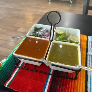 Fresh accompaniments with your order