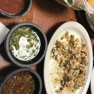 a variety of mexican food
