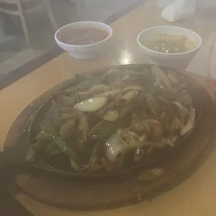 Steak fajitas