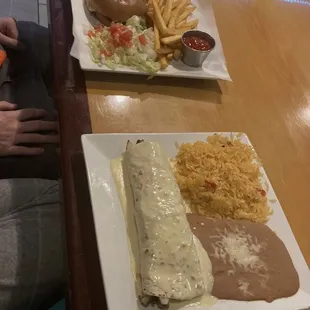 Cheeseburger &amp; Fries | Fajita Burrito