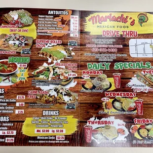 Menu. $1.99 for tacos on Tuesday Not $1.49