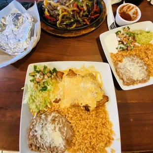 Beef Fajita on the top and Milanesa Chipotle on the bottom.