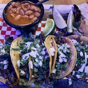 Mini Tacos de asada, I'm a taco connoisseur and these were some of the best I've had!