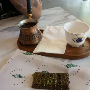 Turkish coffee and Dubai chocolate