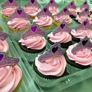 cupcakes with pink frosting
