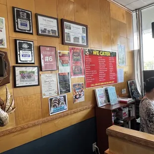 At the check in/out counter. Note that Marianas Grinds caters!