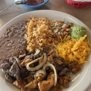 Fajita combo lunch special.