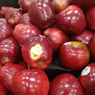 An apple that someone bit and put back