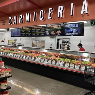 a large display of food