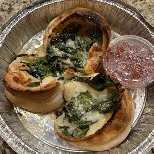 Spinach pinwheels