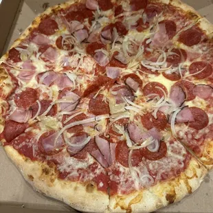 The pizza is always delicious!