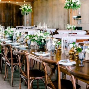 Crossback chairs are gorgeous accents for VIP seating, but we have enough for the whole gang! Over 500 in stock.