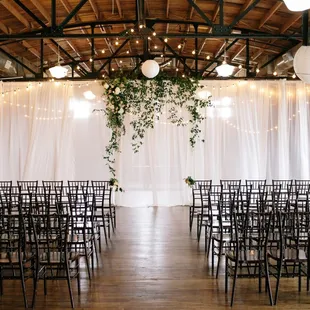 Classic Mahogany Chiavari's are our favorite upgraded ceremony chair!