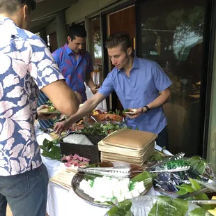 Beautiful set up! The set up, helped serve, and cleaned up!