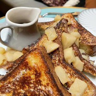french toast and potatoes on a plate
