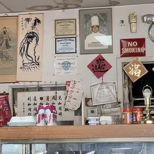 a display of asian food