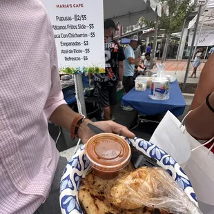 Bean and cheese Pupusas